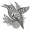 woodpecker tattoo design idea