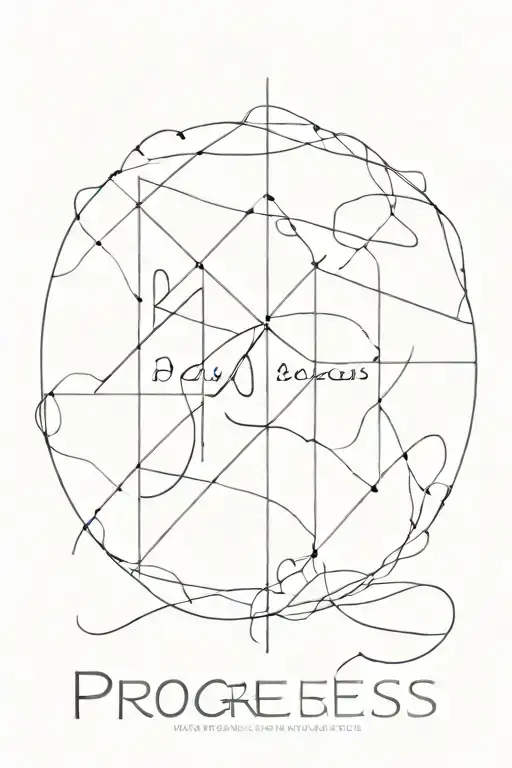 "progress, no perfection" tattoo design idea