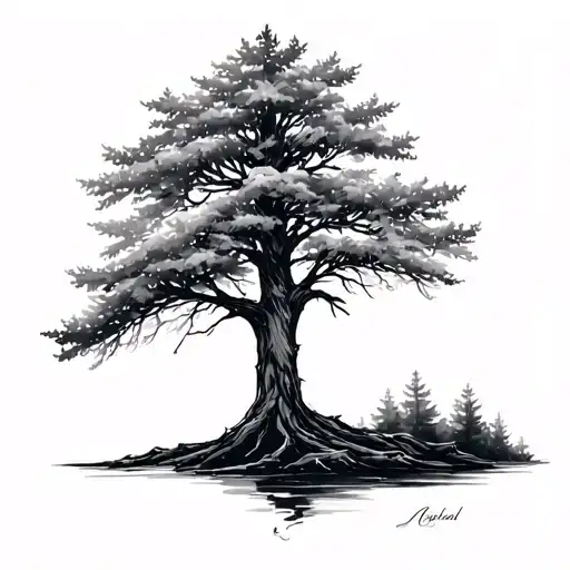 Aspen Tree tattoo design idea