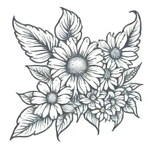 Daisies sister tattoo tattoo design idea