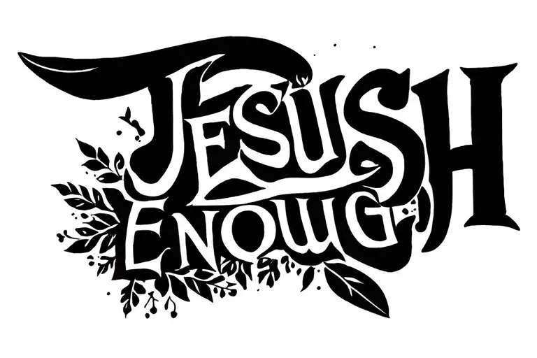 jesus is enough tattoo design idea