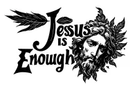 jesus is enough tattoo design idea