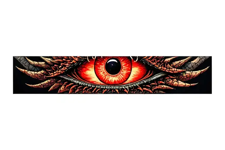 single dragon eye tattoo design idea