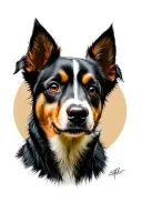 dog breed tattoo design idea