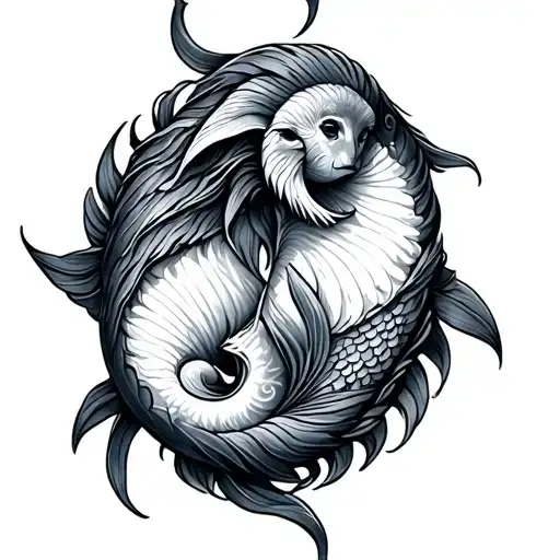 Aries And Pisces tattoo design idea