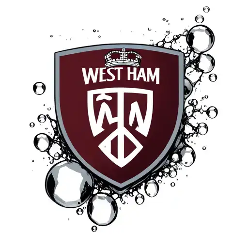 West Ham bubbles rising tattoo design idea