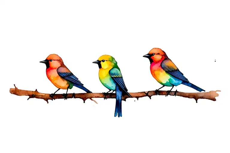 Bob Marley 3 Little Birds tattoo design idea