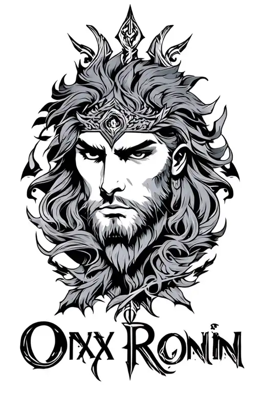 "Onyx Ronin" Leo And Aquarius tattoo design idea