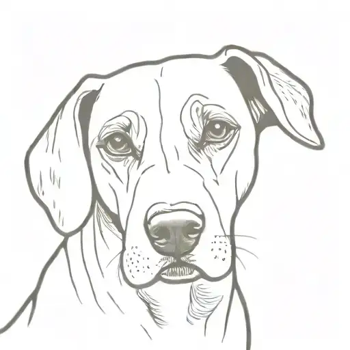 the face of a beagle and the print of a finger tattoo tattoo design idea