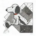 Snoopy sitting tattoo design idea