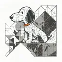 Snoopy sitting tattoo design idea