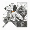 Snoopy sitting tattoo design idea