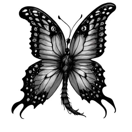 butterfly,magic eye, Greece tattoo design idea