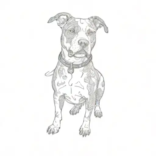 pit bull terrier tattoo design idea