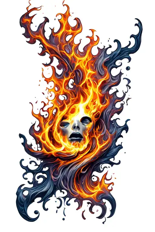 flame lyrical audioslave tattoo design idea