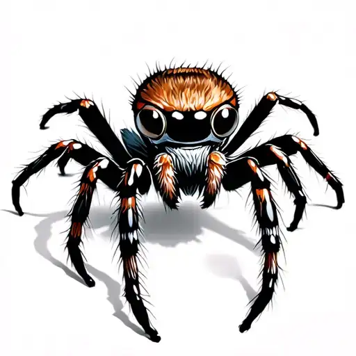 jumping spider tattoo design idea