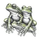 green tree frogs  tattoo design idea