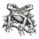 green tree frogs  tattoo design idea