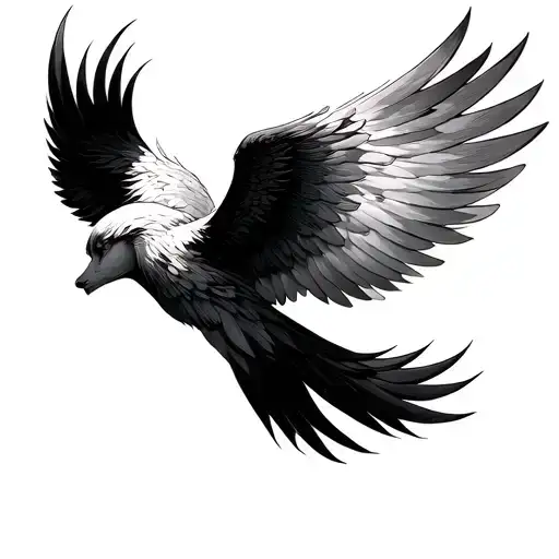 Wind Beneath My Wings tattoo design idea