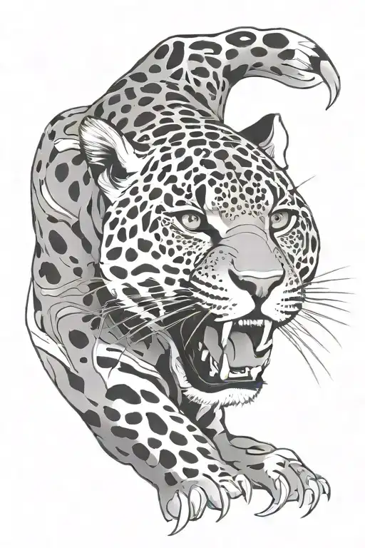 jaguar graphic design tattoo design idea