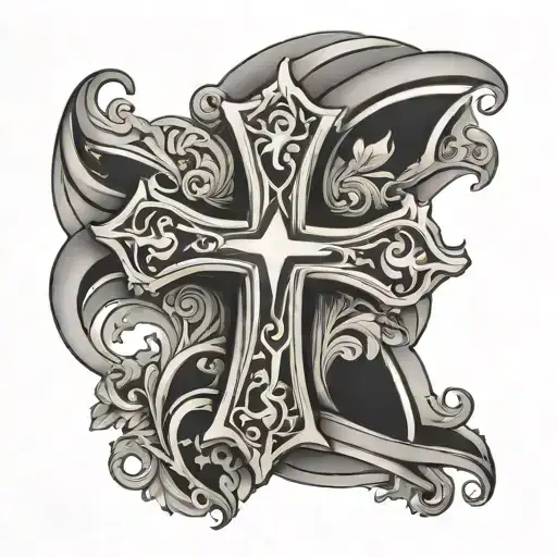 negative space cross tattoo tattoo design idea