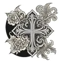 negative space cross tattoo tattoo design idea