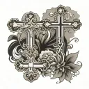 negative space cross tattoo tattoo design idea