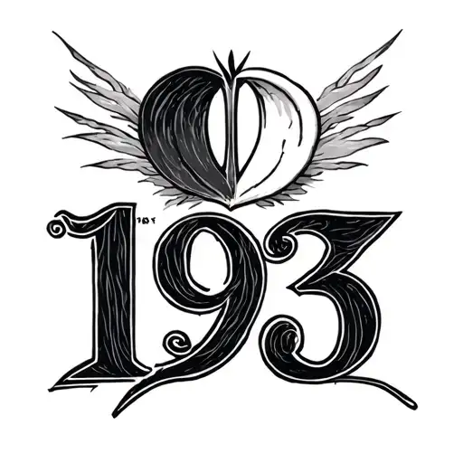 "1993" love destiny fate symbol tattoo design idea