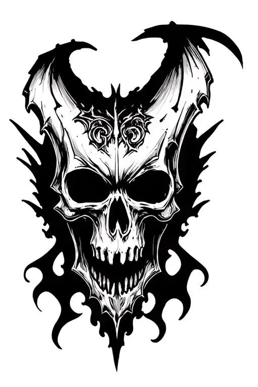 deathbat logo tattoo design idea