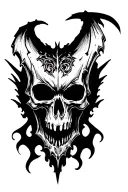deathbat logo tattoo design idea
