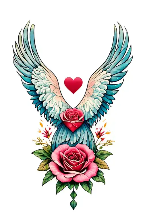 peace love and prosperity tattoo design idea