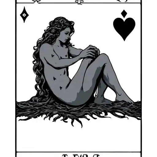 love tarot card featuring tattoo design idea