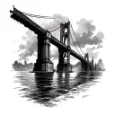Burning Bridge tattoo design idea