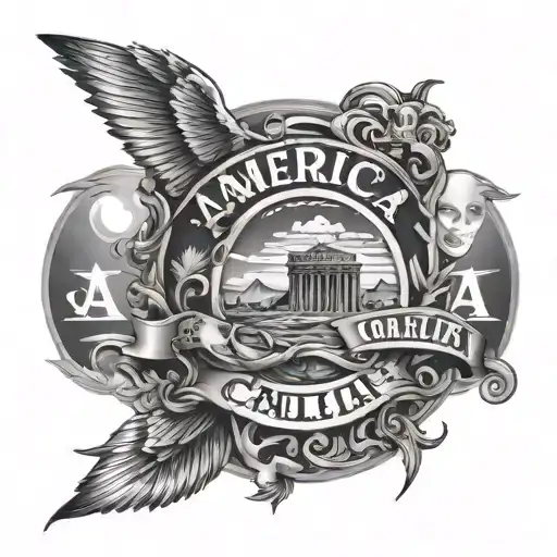 America of Cali tattoo design idea