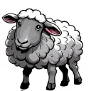 A cute sheep with a strong personality to describe my younger brother who is 4 years old but so strong because he has be tattoo design idea