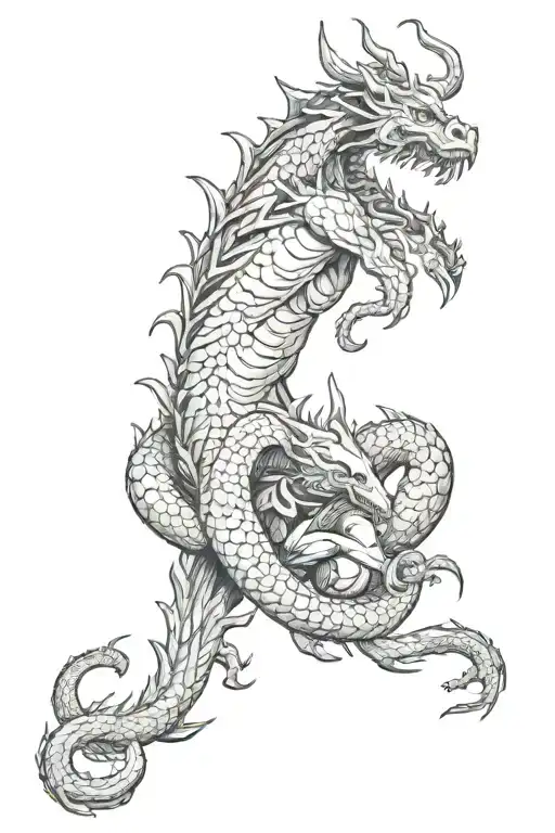 queen dragon snacks Scorpio god atlas holding tattoo design idea