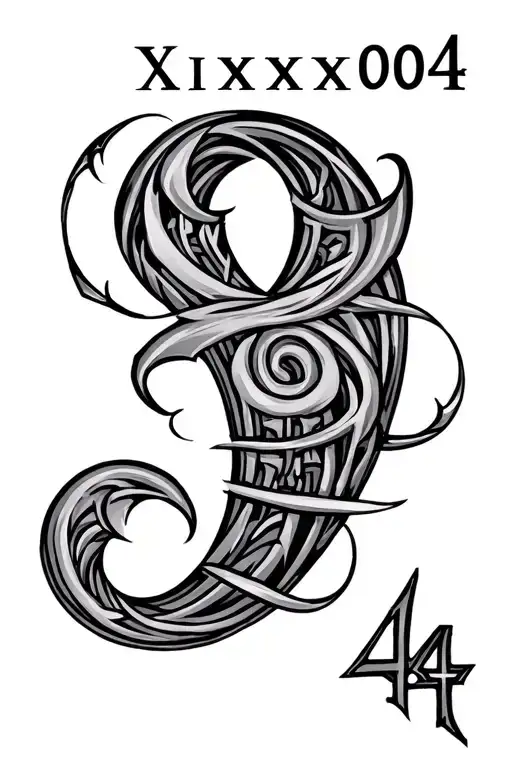 august 4 2004 roman numerals tattoo design idea