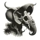 elephant skull tattoo design idea
