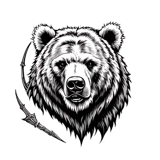 Viking Bear tattoo design idea