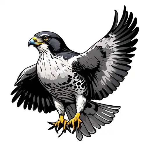 Peregrine Falcon tattoo design idea