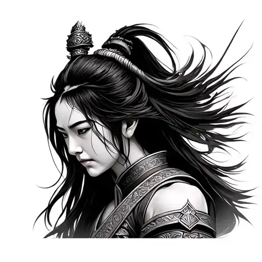 mulan as a warrior tattoo design idea