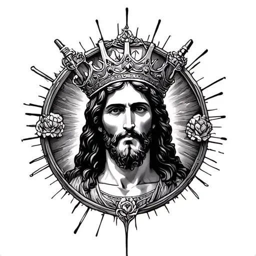 Jesus is the king of kings tattoo design idea