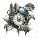 calm control chaos tattoo design idea