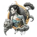 calm control chaos tattoo design idea