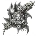 calm control chaos tattoo design idea