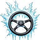 sharp ice steering wheel. icicles sticking out tattoo design idea