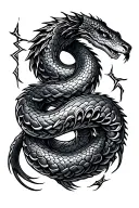 Nordic world serpent  tattoo design idea