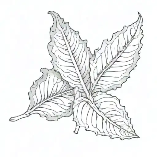 Swiss chard leaves that are used instead of salting and bring out salt tattoo design idea