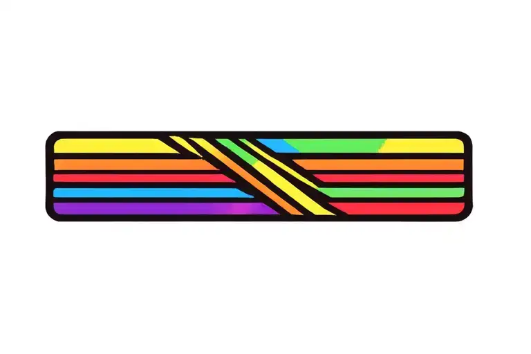 rainbow band design tattoo design idea