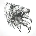 bear claw marks tattoo design idea